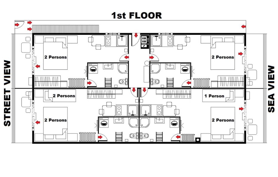 Studio Apartment with 4 Beds – No.6